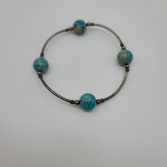 "Earth" Bead Bangle Bracelet - Picture 1 of 2